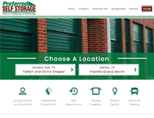 Tablet Screenshot of preferredstorage.net